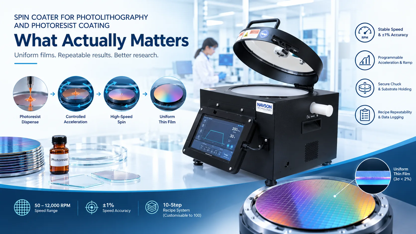 Precision Spin Coating for Better Research - Spin Coater for Photoresist